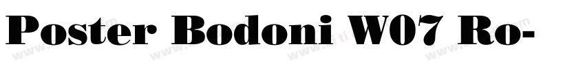 Poster Bodoni W07 Ro字体转换